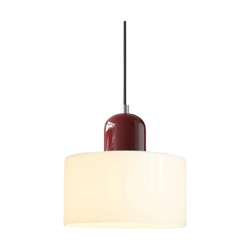Lampada a sospensione in vetro – Elegante lampada cilindrica per ambienti accoglienti