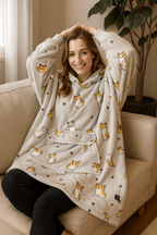 Felpa con Cappuccio Riscaldata USB – Morbida Coperta Elettrica da Indossare per un Comfort Accogliente a Casa