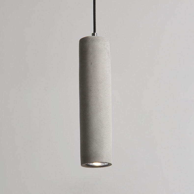 Lampadario Pendente Industriale Contemporaneo in Cemento con Texture Ruvida da 1 Luce per Soggiorno