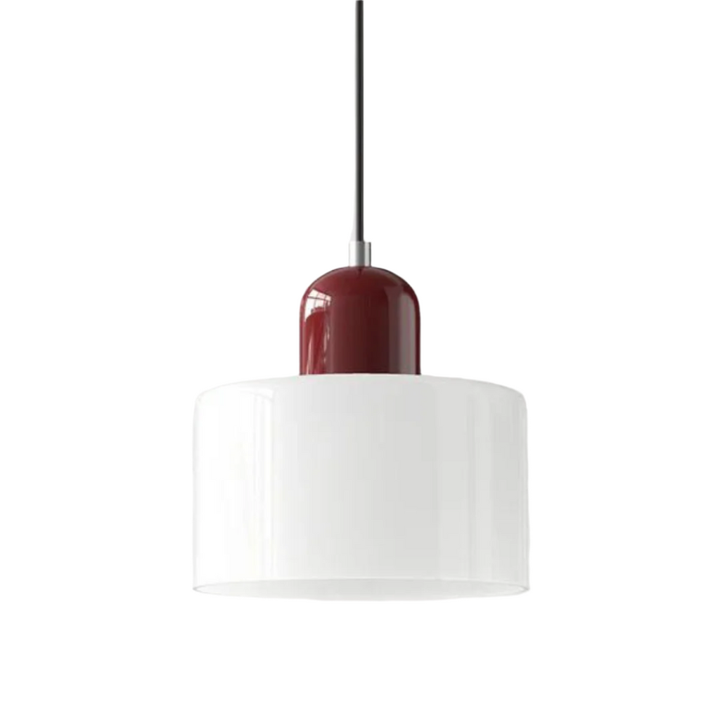 Lampada a sospensione in vetro – Elegante lampada cilindrica per ambienti accoglienti