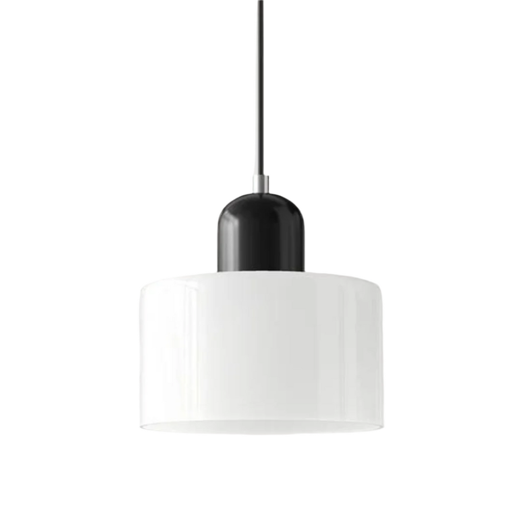 Lampada a sospensione in vetro – Elegante lampada cilindrica per ambienti accoglienti