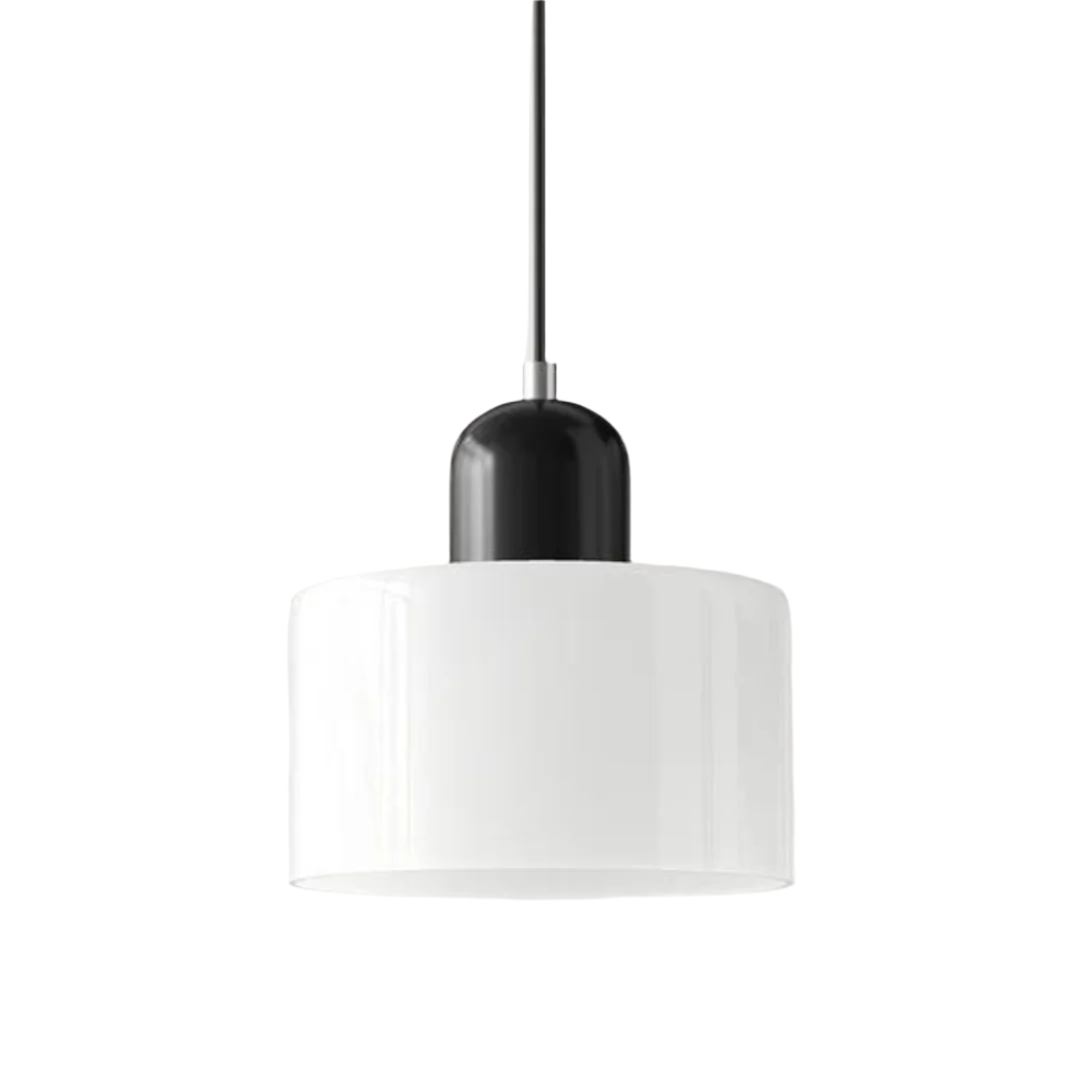 Lampada a sospensione in vetro – Elegante lampada cilindrica per ambienti accoglienti