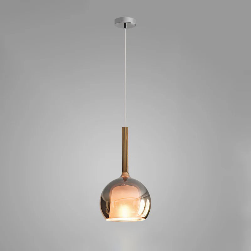 Lampada a sospensione in vetro sferico minimalista