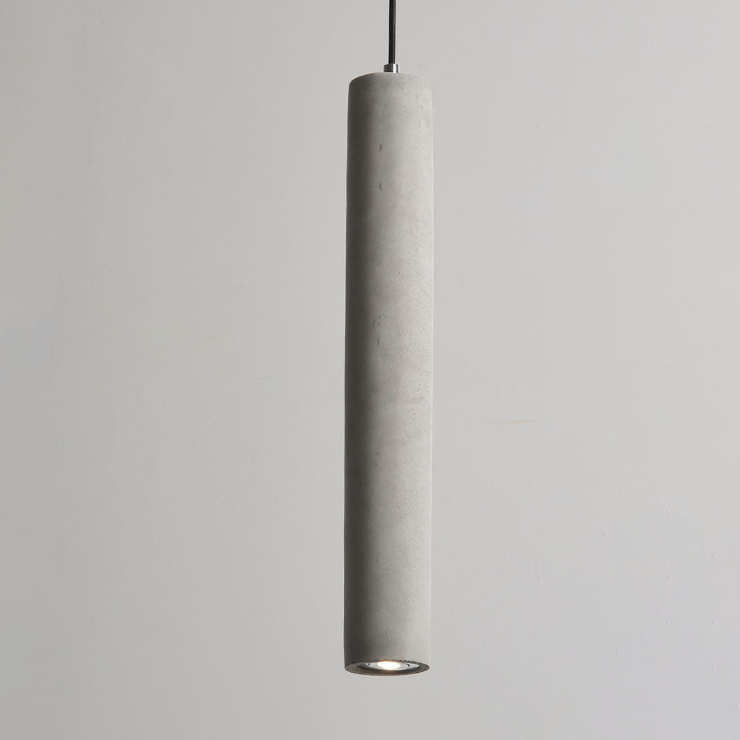 Lampadario Pendente Industriale Contemporaneo in Cemento con Texture Ruvida da 1 Luce per Soggiorno