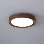 Lampada da soffitto circolare classica ispirata al legno