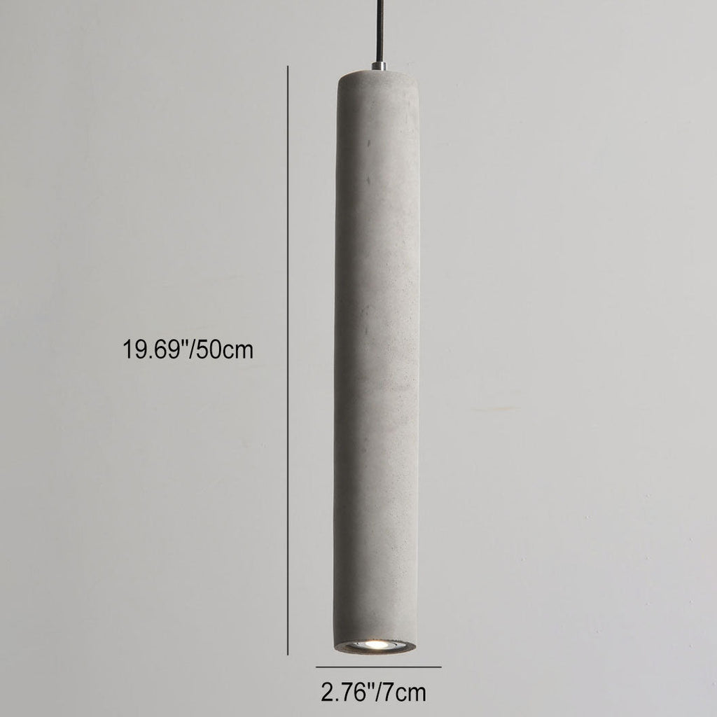 Lampadario Pendente Industriale Contemporaneo in Cemento con Texture Ruvida da 1 Luce per Soggiorno