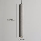 Lampadario Pendente Industriale Contemporaneo in Cemento con Texture Ruvida da 1 Luce per Soggiorno