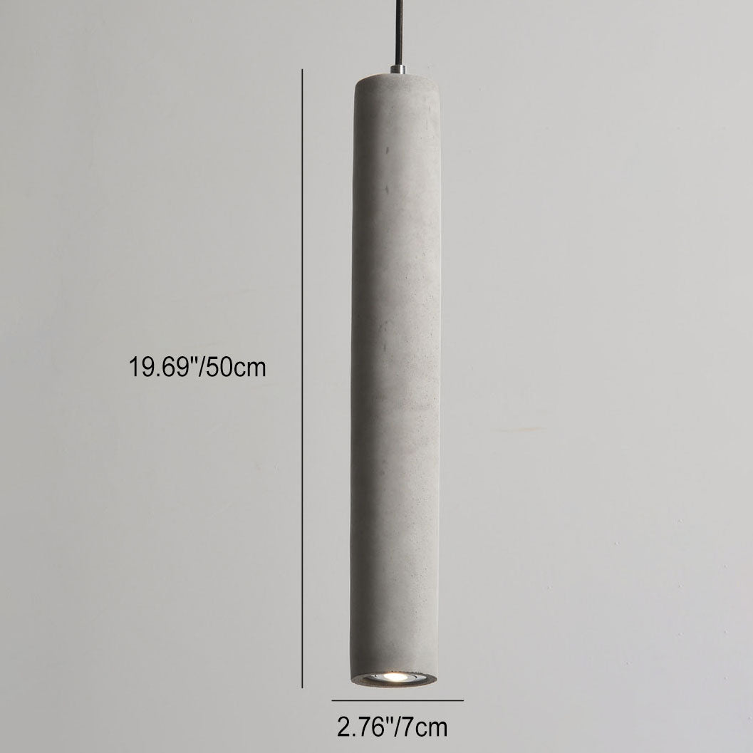 Lampadario Pendente Industriale Contemporaneo in Cemento con Texture Ruvida da 1 Luce per Soggiorno