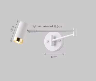 LUXARM Lampada da Parete Regolabile con Braccio Lungo