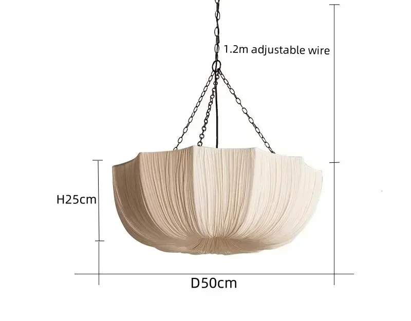 KumoWabi Lampada a Sospensione in Tessuto Giapponese Wabi-Sabi