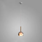 Lampada a sospensione in vetro sferico minimalista