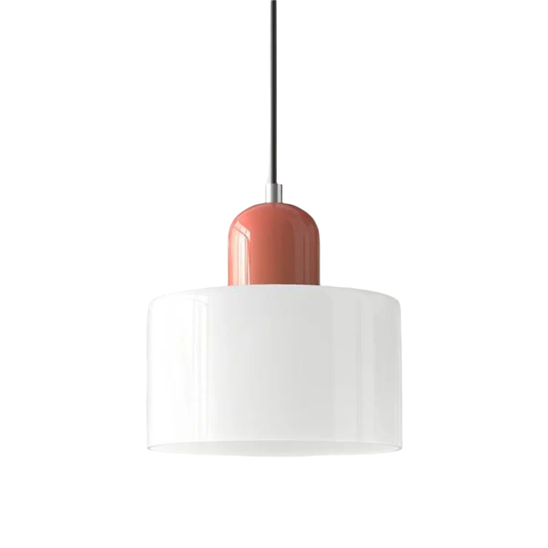Lampada a sospensione in vetro – Elegante lampada cilindrica per ambienti accoglienti