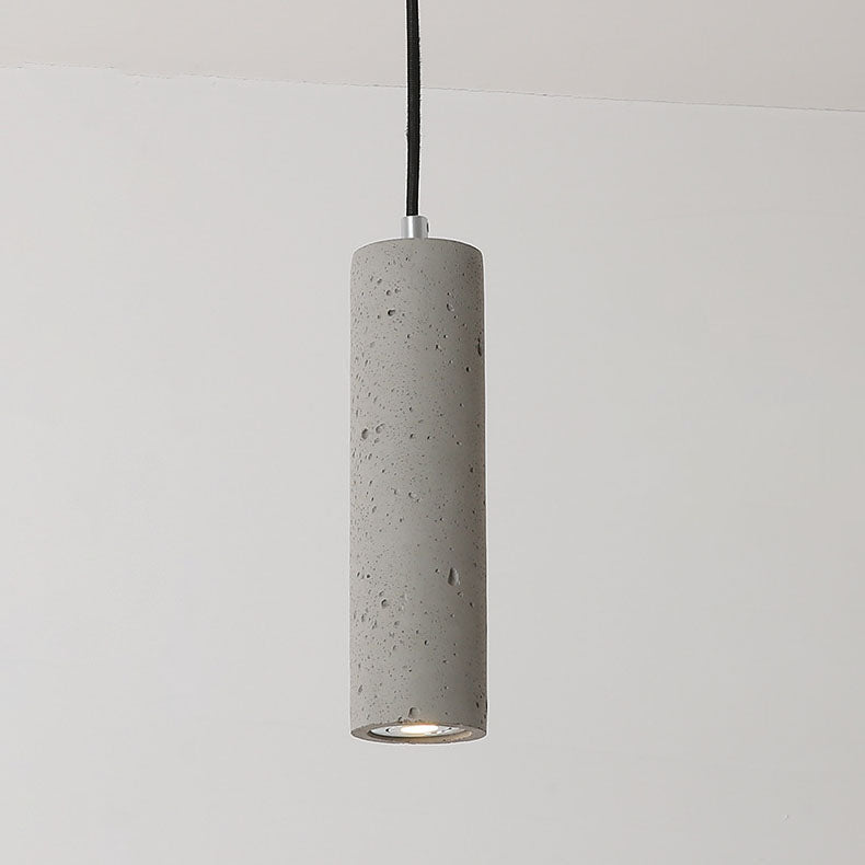 Lampadario Pendente Industriale Contemporaneo in Cemento con Texture Ruvida da 1 Luce per Soggiorno