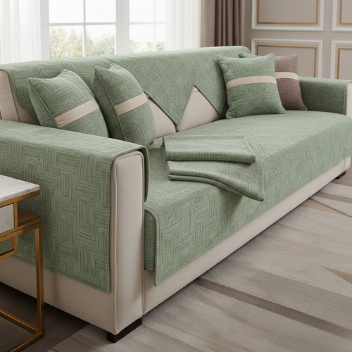 Copertura per Divano Universale di Lusso in Unico Pezzo con Design Texturizzato