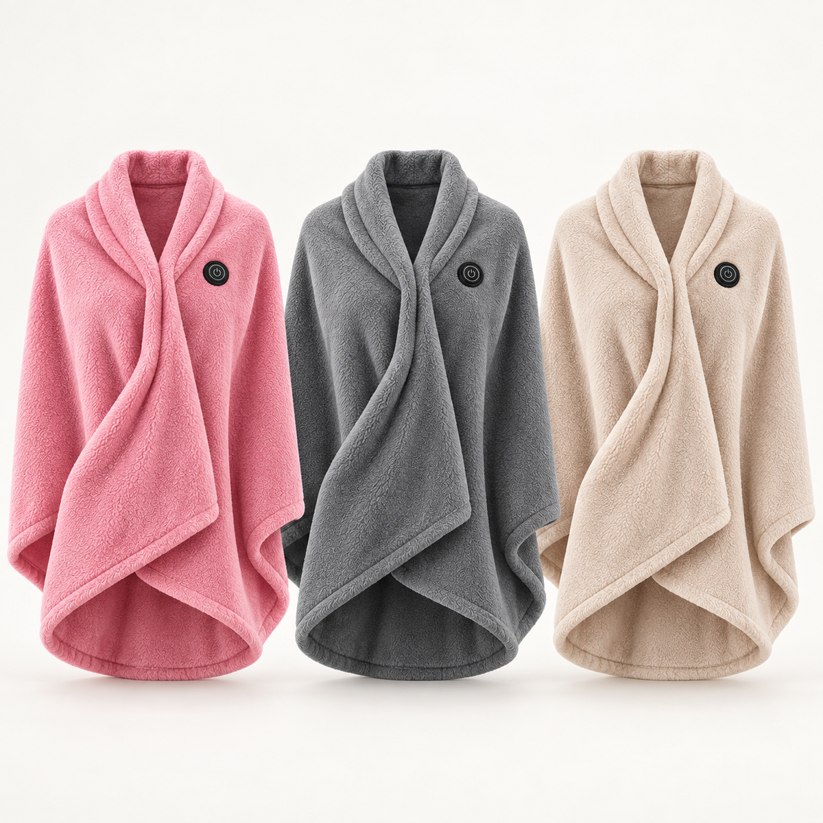 Coperta Poncho Elettrica Riscaldata – 3 Impostazioni di Calore