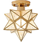 Alvessa | Lampada da soffitto a forma di stella con finitura dorata per un'illuminazione interna calda