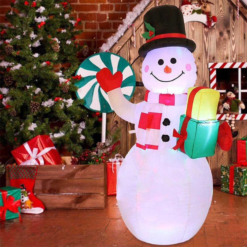 Decorazione Natalizia LED Gonfiabile – Pupazzo di Neve Illuminato per Esterni