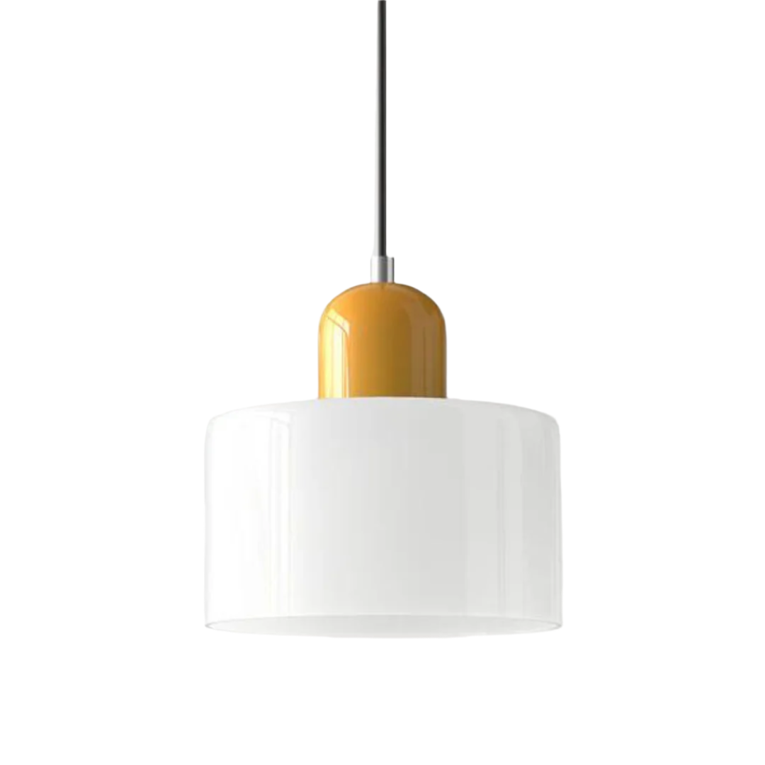 Lampada a sospensione in vetro – Elegante lampada cilindrica per ambienti accoglienti