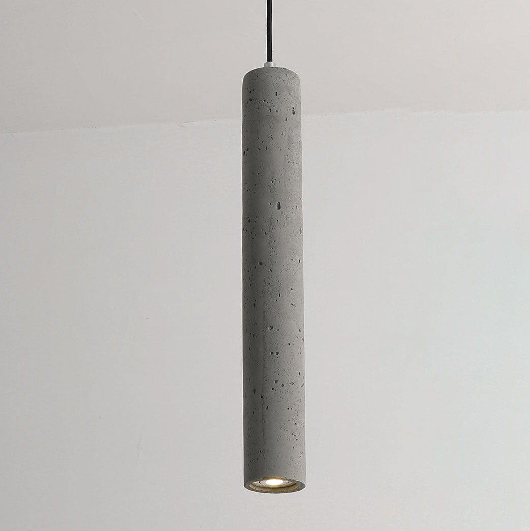 Lampadario Pendente Industriale Contemporaneo in Cemento con Texture Ruvida da 1 Luce per Soggiorno