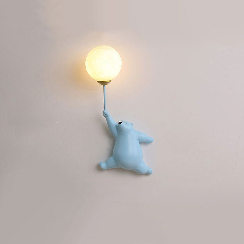 Lampada da Parete a Forma di Orso con Palloncino