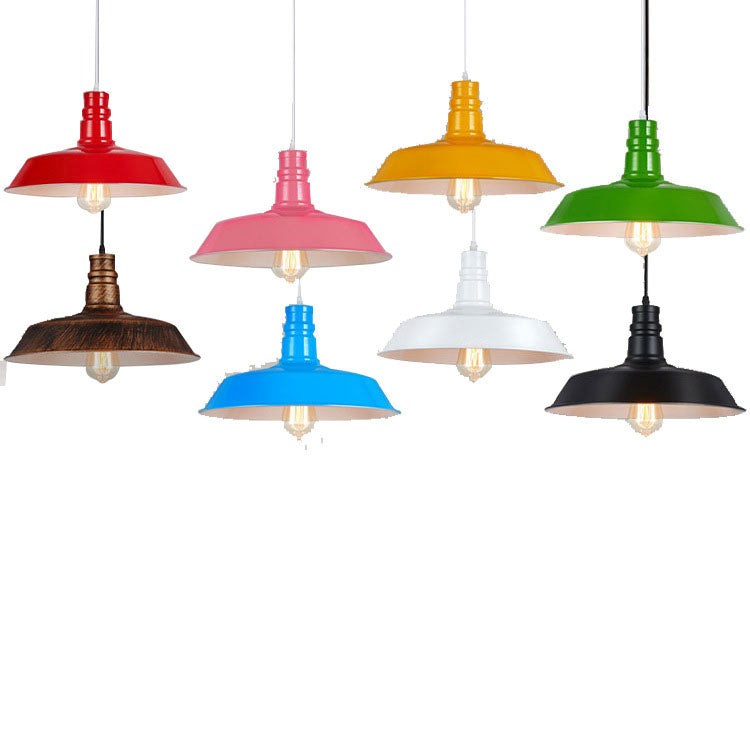 Lampadario Pendente Industriale Contemporaneo in Ferro a 1 Luce per Soggiorno