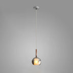 Lampada a sospensione in vetro sferico minimalista