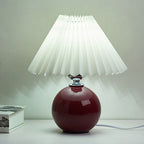 Luce da Tavolo Pieghettata in Ceramica Nordica | 1 Luce