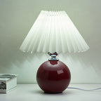 Lampada da Tavolo Ceramica Pieghettata Minimalista Nordica a 1 Luce