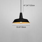 Lampadario Pendente Industriale Contemporaneo in Ferro a 1 Luce per Soggiorno