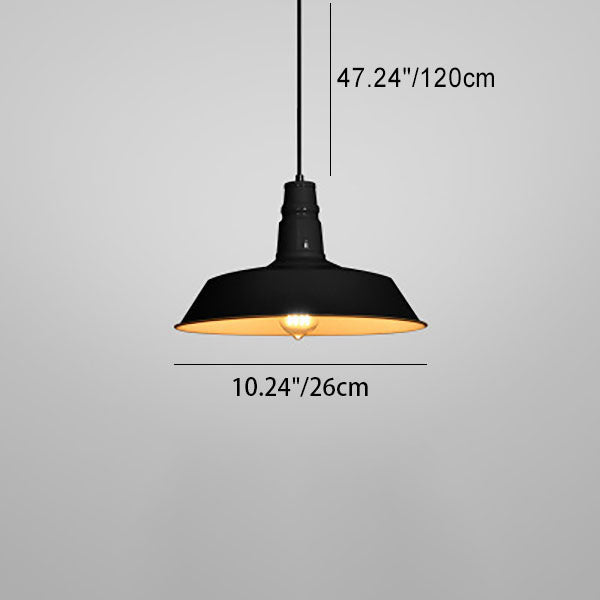 Lampadario Pendente Industriale Contemporaneo in Ferro a 1 Luce per Soggiorno