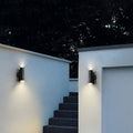 Lampada da Parete Esterno a Doppia Testa in Metallo Minimalista Kren, Nera