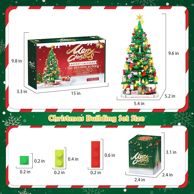 Calendario dell'Avvento Albero di Natale 2026 – Kit Fai-da-te per Decorazioni Natalizie