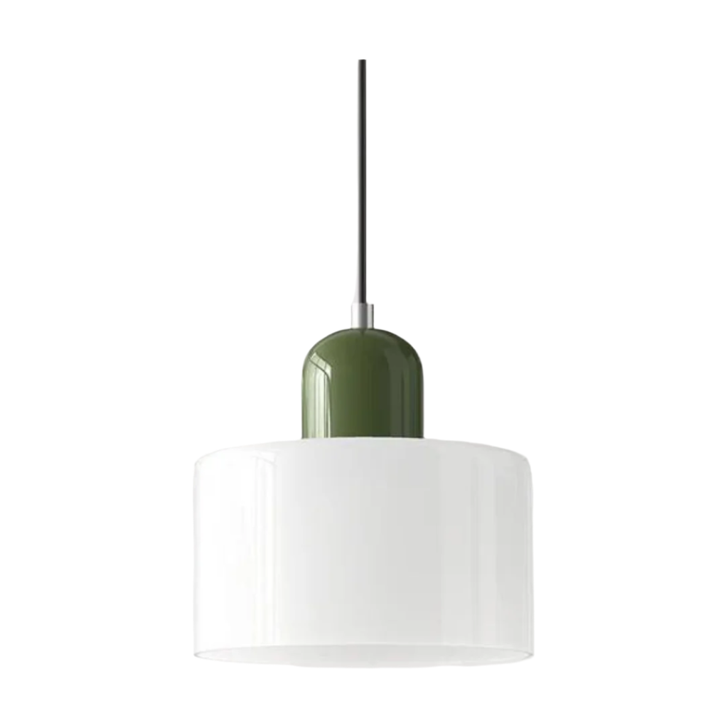 Lampada a sospensione in vetro – Elegante lampada cilindrica per ambienti accoglienti
