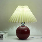 Lampada da Tavolo Ceramica Pieghettata Minimalista Nordica a 1 Luce