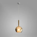 Lampada a sospensione in vetro sferico minimalista
