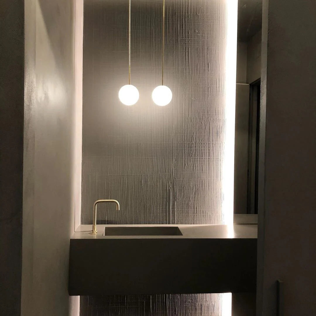 Lampada a Sospensione Minimalista in Ottone