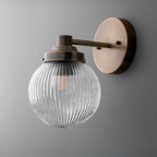 Applique da Parete in Vetro per Illuminazione Industriale per Soggiorno