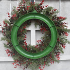 Corona di Natale con Ciliegie Rosse – Corona Decorativa per Porta per Natale