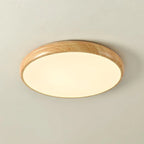 Lampada da soffitto circolare classica ispirata al legno
