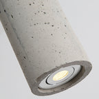 Lampadario Pendente Industriale Contemporaneo in Cemento con Texture Ruvida da 1 Luce per Soggiorno