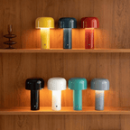 Lampada da Tavolo LED Ricaricabile con Paralume in Metallo