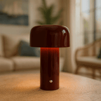 Lampada da Tavolo LED Ricaricabile con Paralume in Metallo