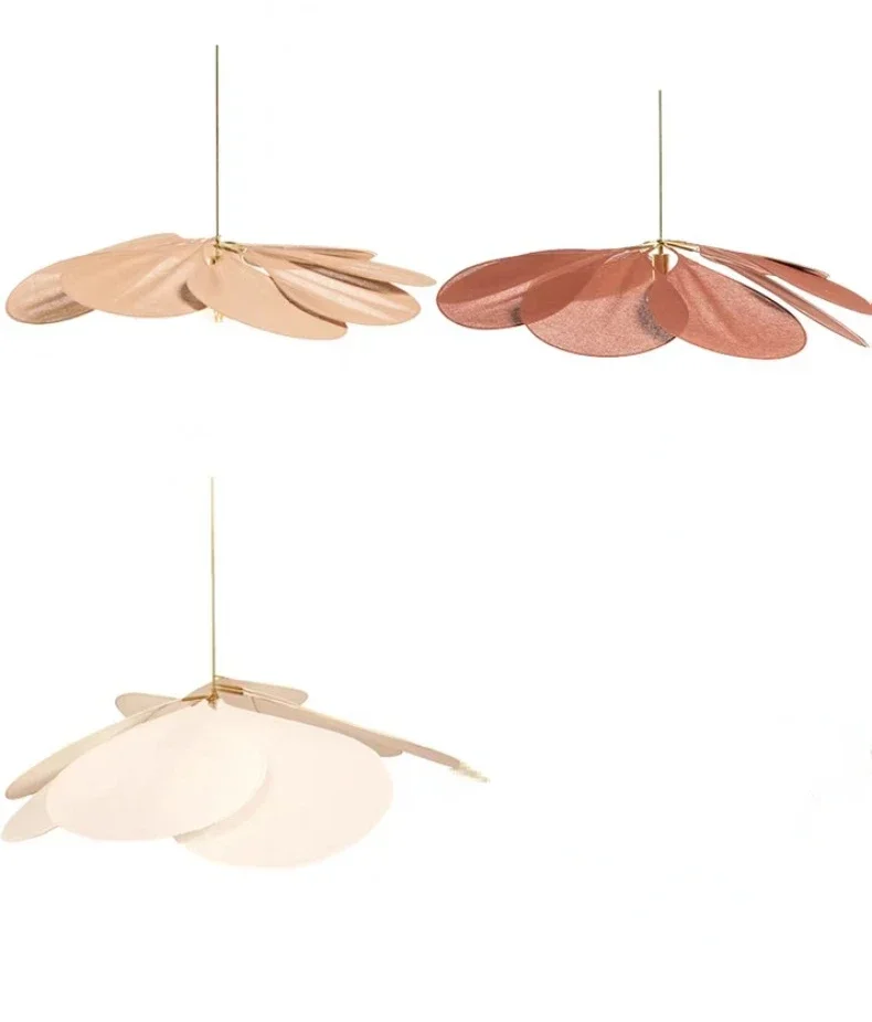 LumaFlora Petal Light – Lampada a Sospensione in Tessuto Artistico con Petali Colorati