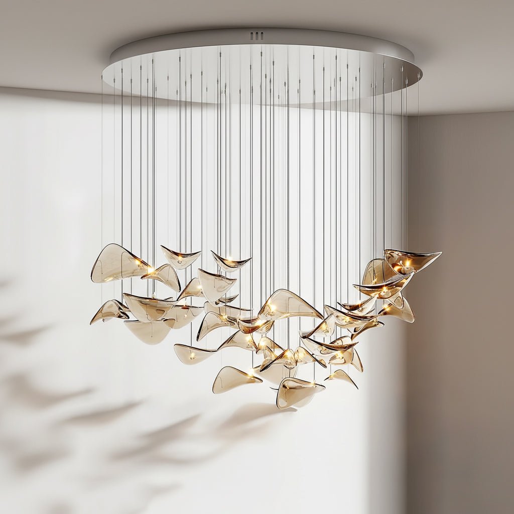 Lampadario a Foglia Fluttuante Wave