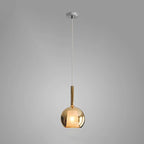 Lampada a sospensione in vetro sferico minimalista