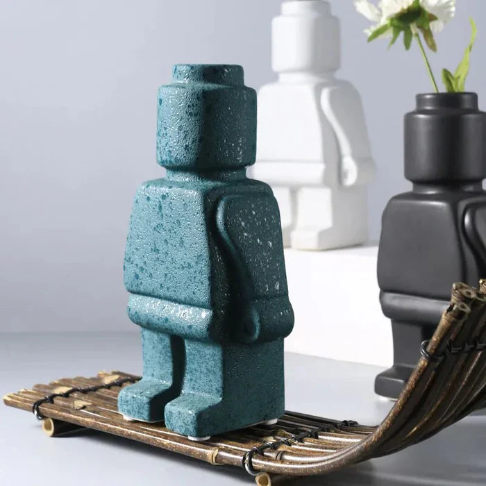 BloomMate - Vaso per il corpo in stile Lego per arredamento personale | 1+1 Gratis