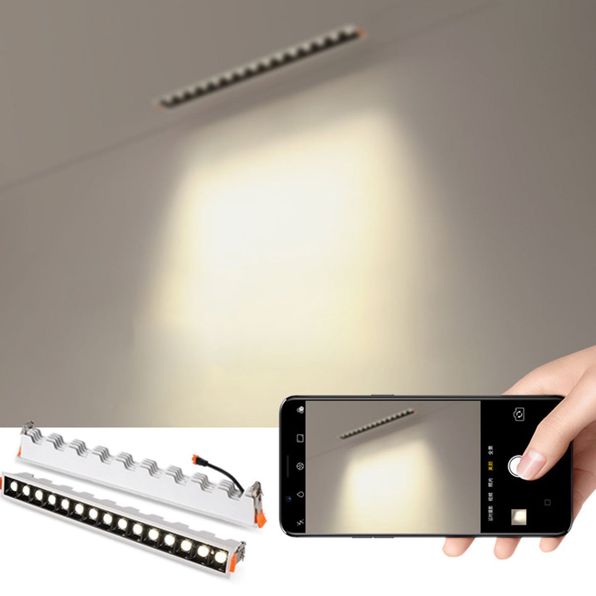 Faretto Lineare LED in Alluminio Minimalista Moderno da Soffitto