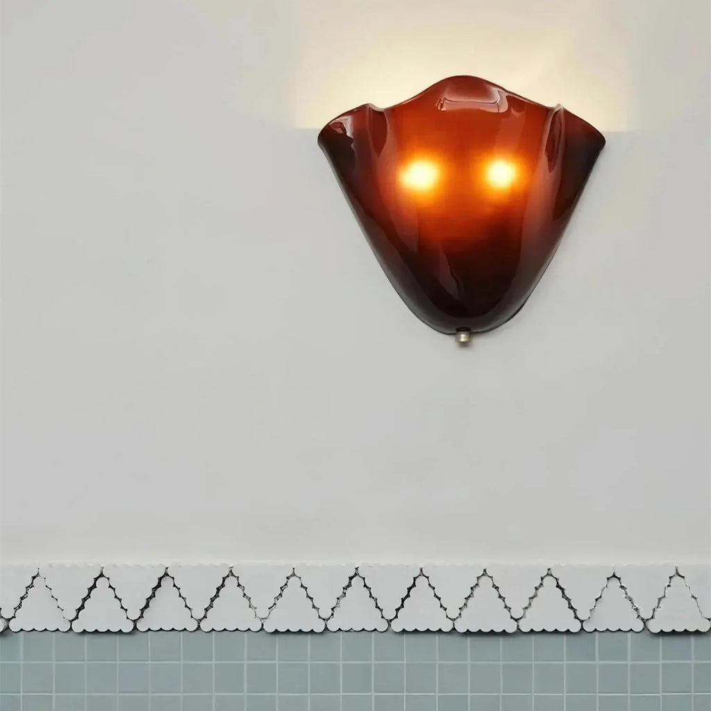 Applique a muro LED 1 luce in vetro colorato retro