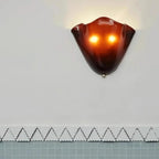 Applique a muro LED 1 luce in vetro colorato retro