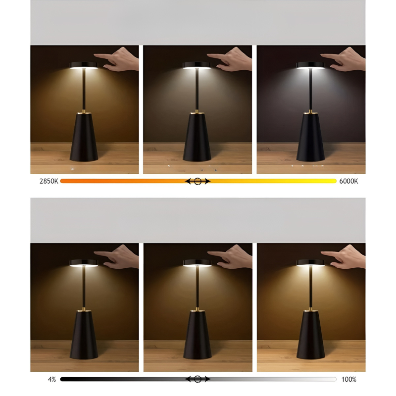 LumaTouch Lampada – Lampada da Tavolo Wireless Ricaricabile